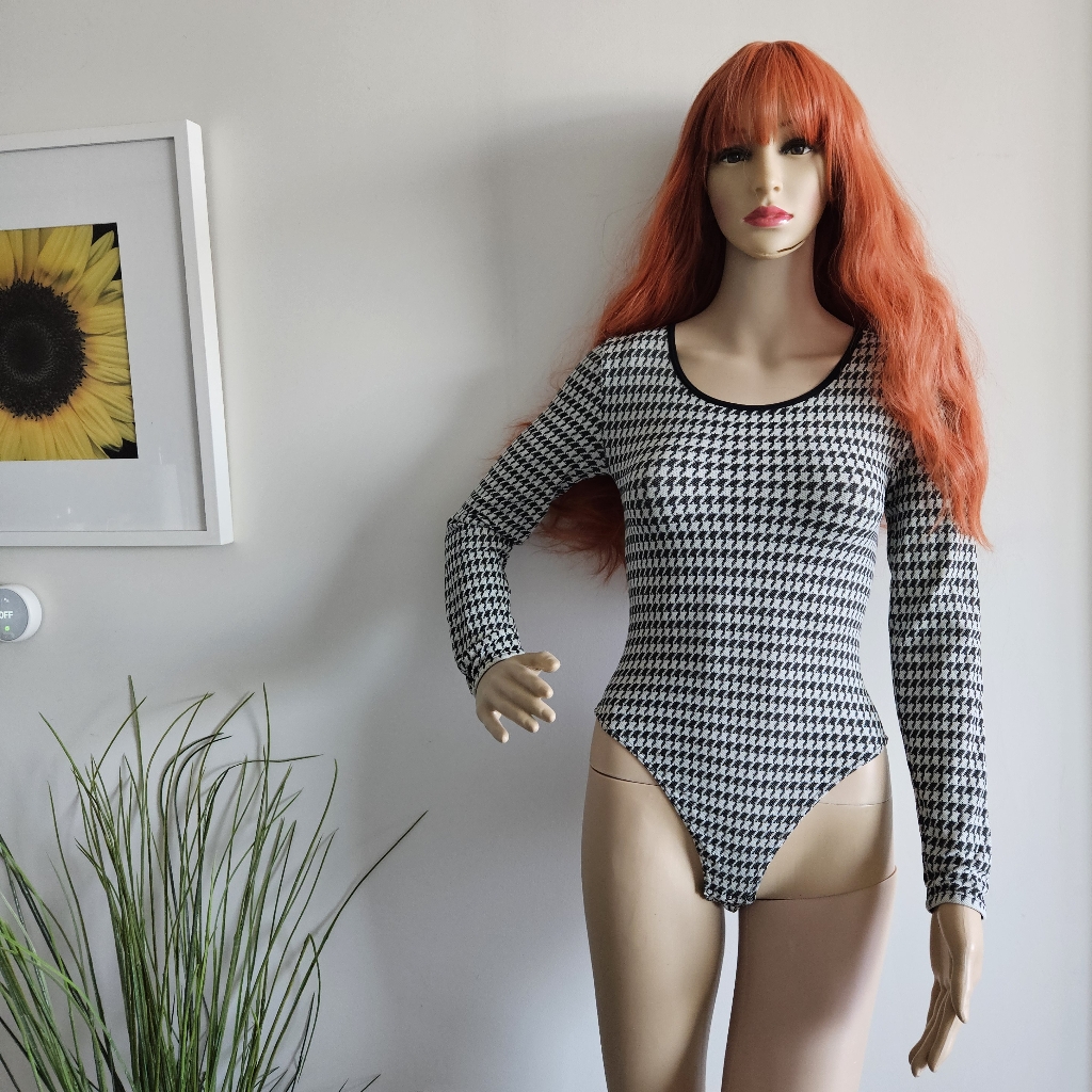 Bodysuit - Houndstooth Pattern